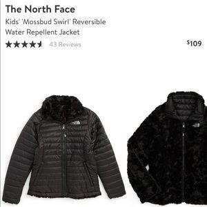 TNF Black Mossbud swirl jacket.